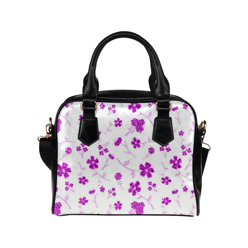 sweet sparkling floral, pink Shoulder Handbag (Model 1634)