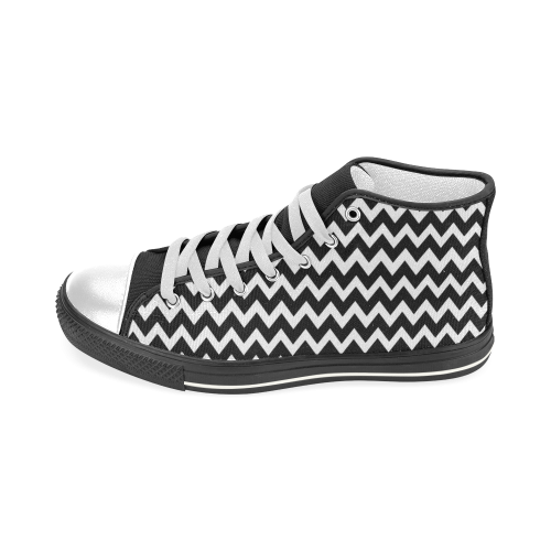 chevron Men’s Classic High Top Canvas Shoes (Model 017)