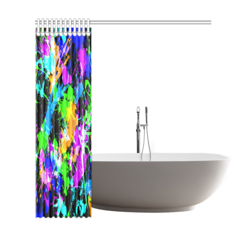 PAINT SPLASH Shower Curtain 69"x72"