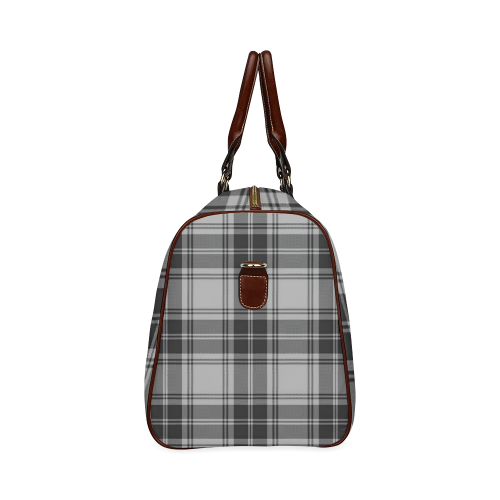 DOUGLAS GREY TARTAN Waterproof Travel Bag/Small (Model 1639)