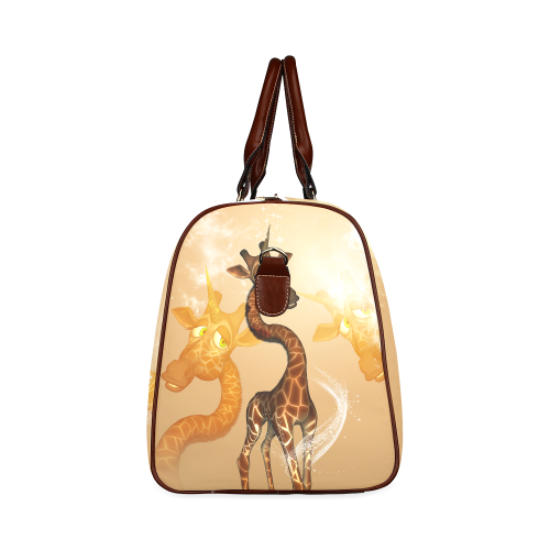 Funny unicorn giraffe Waterproof Travel Bag/Small (Model 1639)