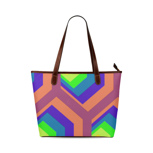 poly colors Shoulder Tote Bag (Model 1646)