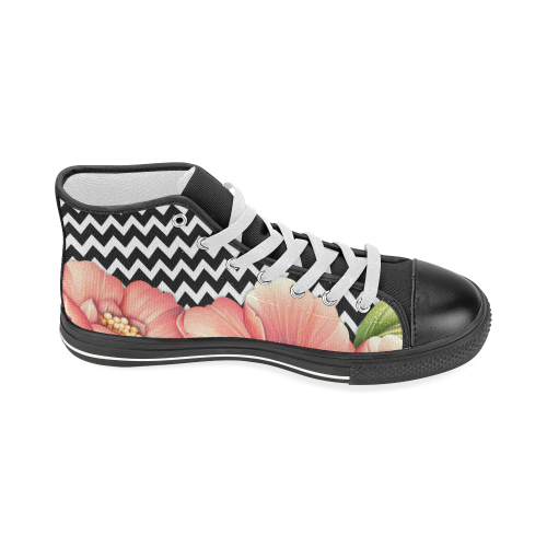 flower power Women's Classic High Top Canvas Shoes (Model 017)