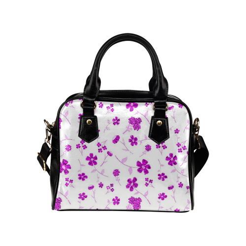 sweet sparkling floral, pink Shoulder Handbag (Model 1634)