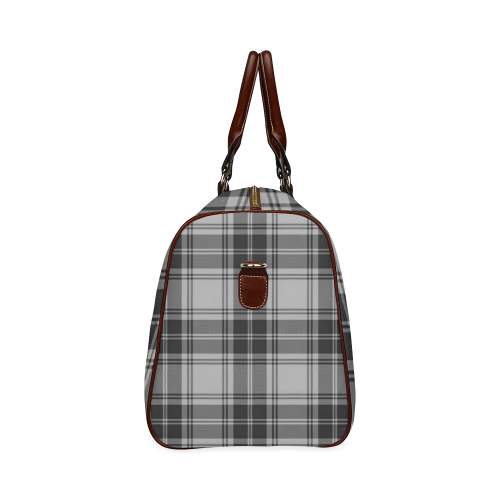 DOUGLAS GREY TARTAN Waterproof Travel Bag/Large (Model 1639)