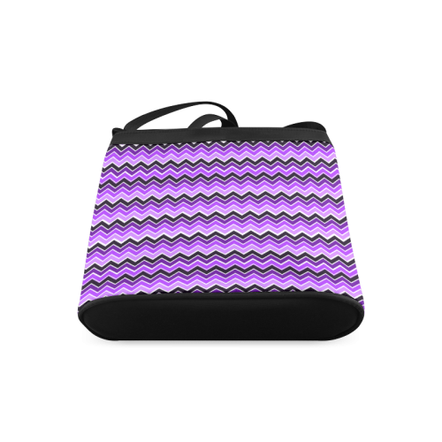 Purple Chevrons Crossbody Bags (Model 1613)