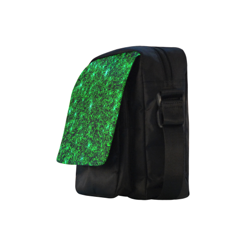 Sparkling Green - Black - Jera Nour | Crossbody Nylon Bags (Model 1633)