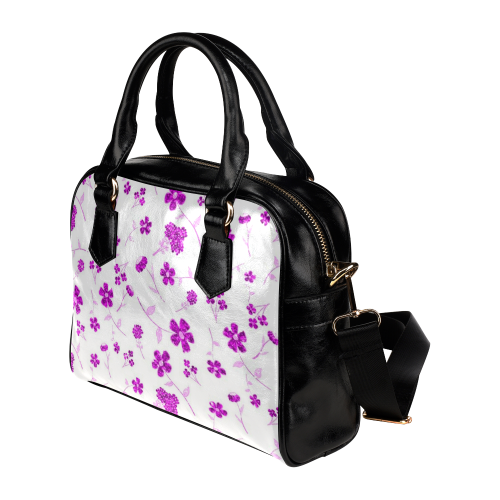 sweet sparkling floral, pink Shoulder Handbag (Model 1634)