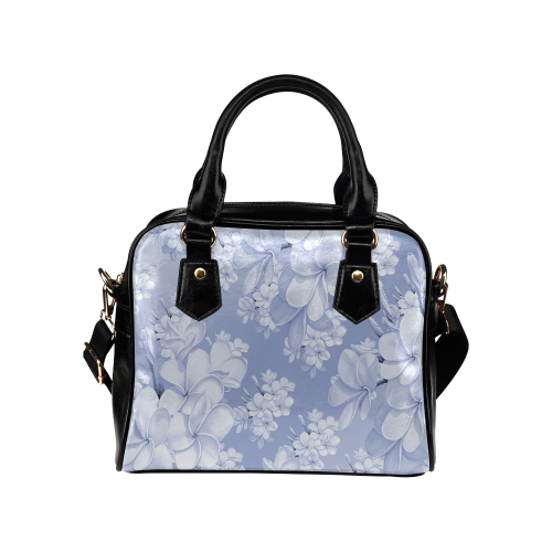 Delicate floral pattern,blue Shoulder Handbag (Model 1634)