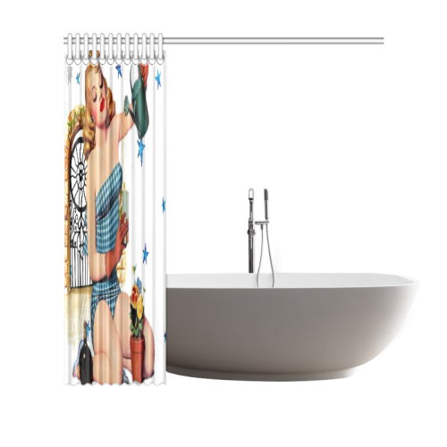 PIN UP Shower Curtain 69"x70"