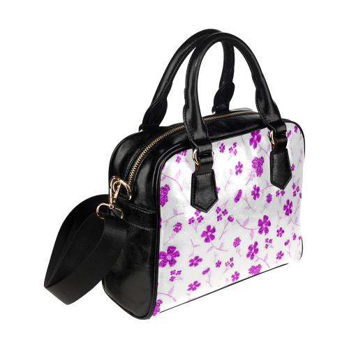 sweet sparkling floral, pink Shoulder Handbag (Model 1634)