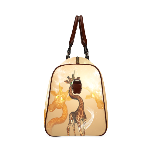 Funny unicorn giraffe Waterproof Travel Bag/Small (Model 1639)