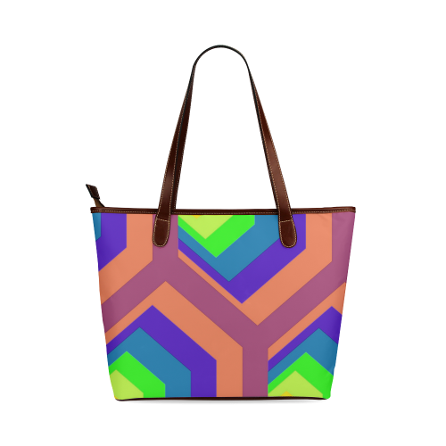 poly colors Shoulder Tote Bag (Model 1646)