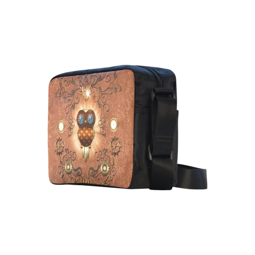 Steampunk, cute owl Classic Cross-body Nylon Bags (Model 1632)