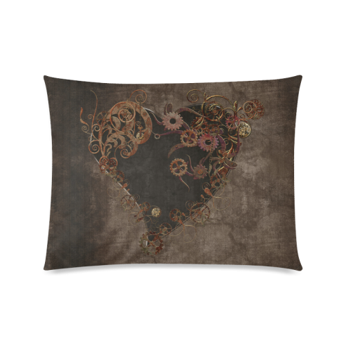 A decorated Steampunk Heart in brown Custom Picture Pillow Case 20"x26" (one side)