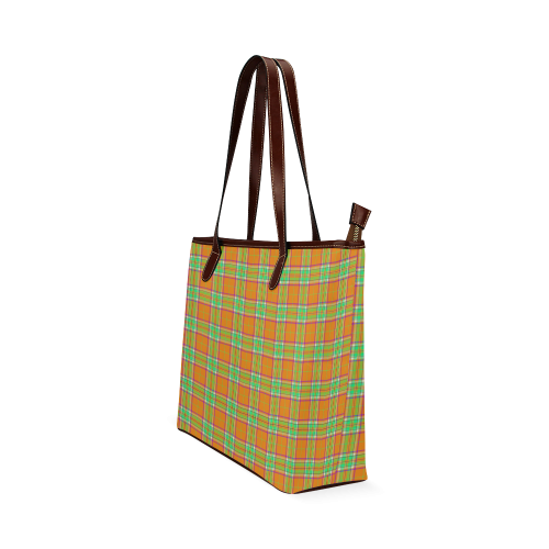 TARTAN-ORANGE Shoulder Tote Bag (Model 1646)