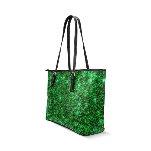 Sparkling Green - Jera Nour | Leather Tote Bag/Large (Model 1640)