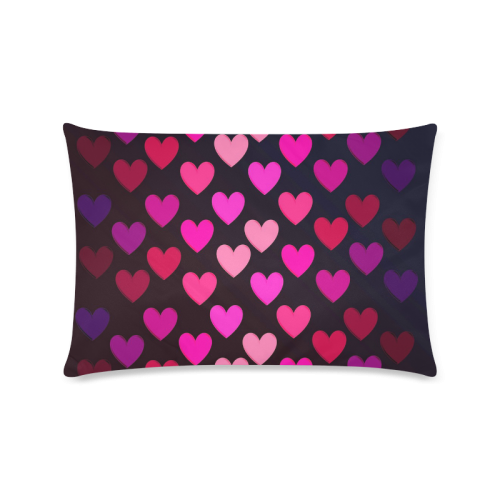 hearts on fire-2 Custom Rectangle Pillow Case 16"x24" (one side)