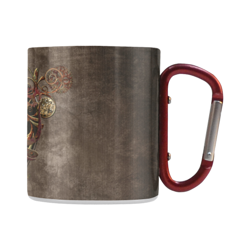 A decorated Steampunk Heart in brown Classic Insulated Mug(10.3OZ)