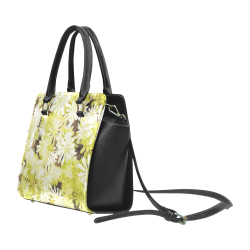 watercolor flowers Rivet Shoulder Handbag (Model 1645)