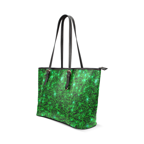 Sparkling Green - Jera Nour | Leather Tote Bag/Large (Model 1640)