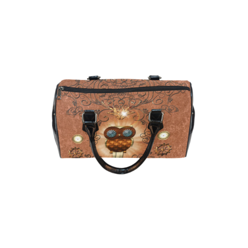 Steampunnk, cute owl Boston Handbag (Model 1621)