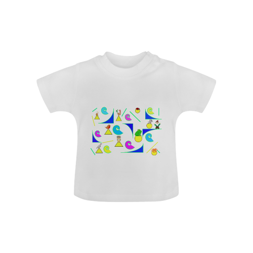 Colorful tiles and animals Baby Classic T-Shirt (Model T30)