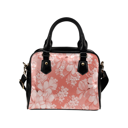 Delicate floral pattern,pink Shoulder Handbag (Model 1634)