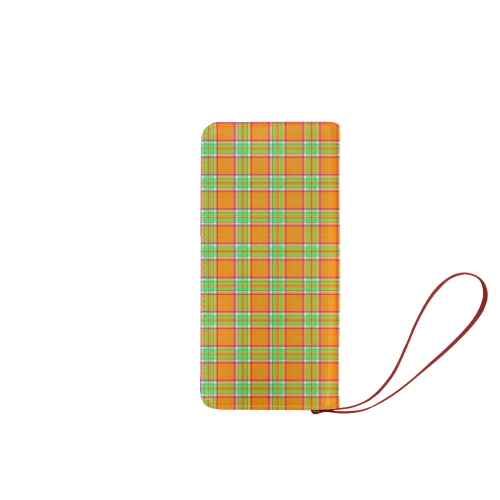 TARTAN-ORANGE Women's Clutch Wallet (Model 1637)