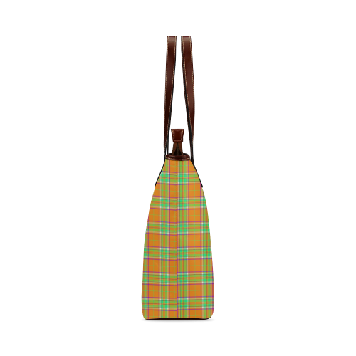 TARTAN-ORANGE Shoulder Tote Bag (Model 1646)