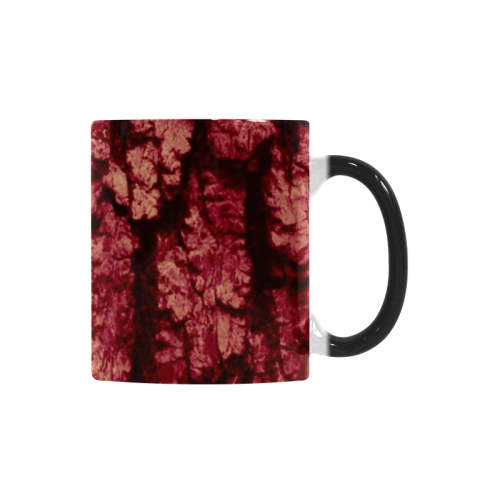 tree bark structure red Custom Morphing Mug