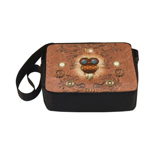 Steampunk, cute owl Classic Cross-body Nylon Bags (Model 1632)