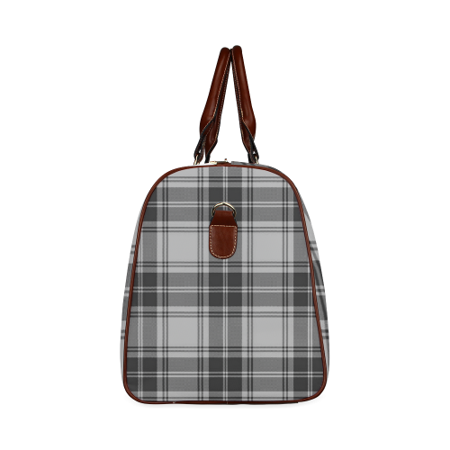DOUGLAS GREY TARTAN Waterproof Travel Bag/Large (Model 1639)
