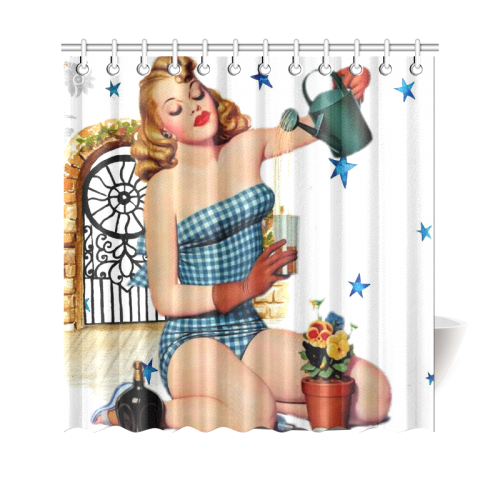 PIN UP Shower Curtain 69"x70"