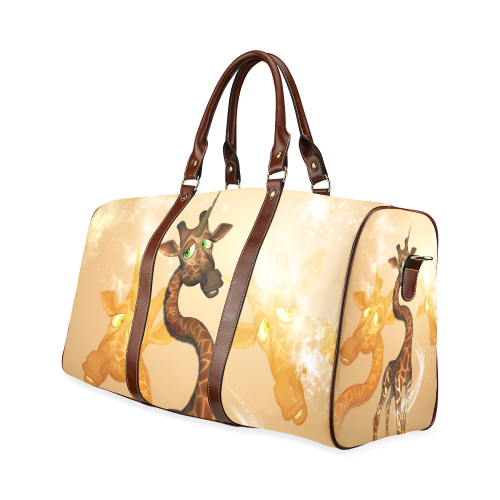 Funny unicorn giraffe Waterproof Travel Bag/Small (Model 1639)