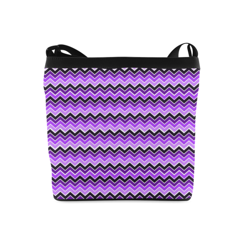 Purple Chevrons Crossbody Bags (Model 1613)