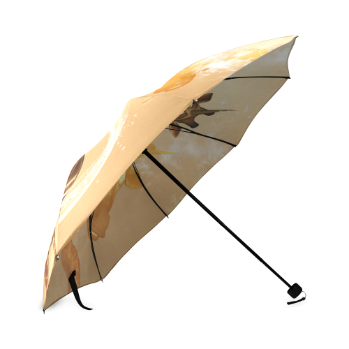 Funny unicorn giraffe Foldable Umbrella (Model U01)
