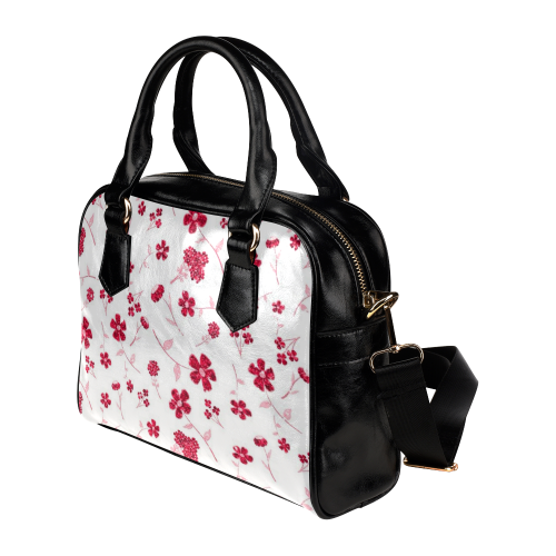 sweet sparkling floral, red Shoulder Handbag (Model 1634)