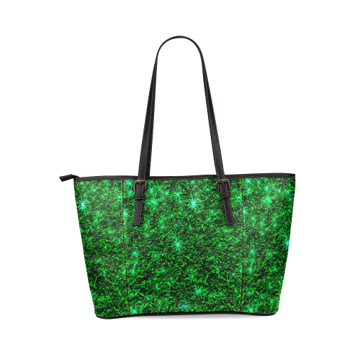 Sparkling Green - Jera Nour | Leather Tote Bag/Large (Model 1640)