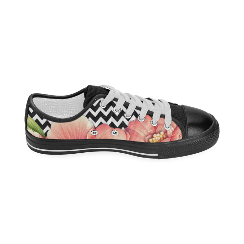 flower power Women's Classic Canvas Shoes (Model 018)