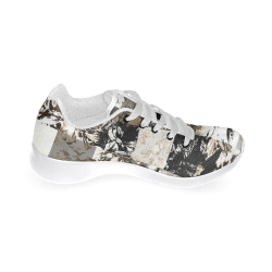 Foliage Patchwork #8 White - Jera Nour Women’s Running Shoes (Model 020)