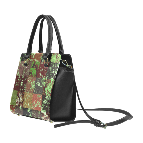 Foliage Patchwork #4 - Jera Nour Rivet Shoulder Handbag (Model 1645)