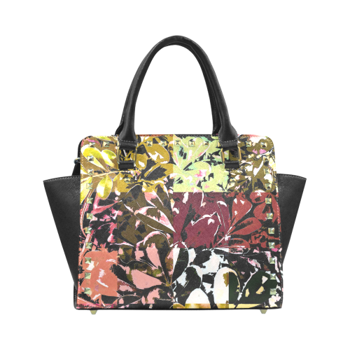 Foliage Patchwork #6 - Jera Nour Rivet Shoulder Handbag (Model 1645)