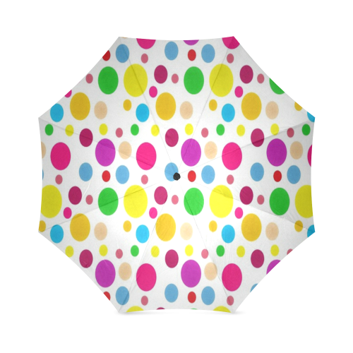 Colored Polka Dots Foldable Umbrella (Model U01)