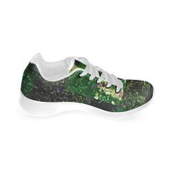 Foliage Patchwork #1 White - Jera Nour Women’s Running Shoes (Model 020)