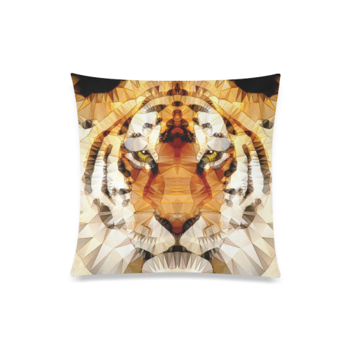 abstract tiger Custom Zippered Pillow Case 20"x20"(Twin Sides)