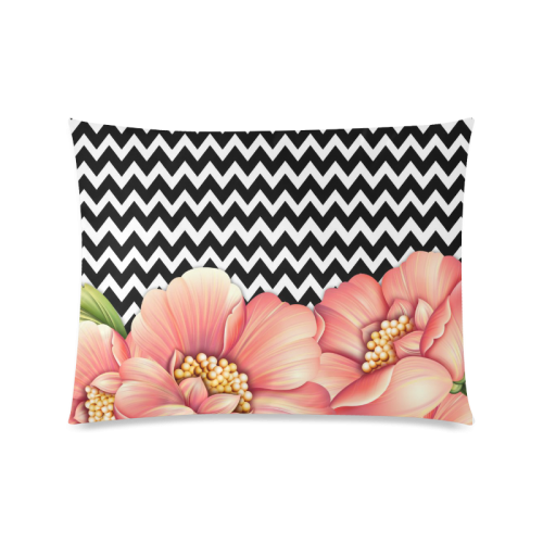 flower power Custom Zippered Pillow Case 20"x26"(Twin Sides)