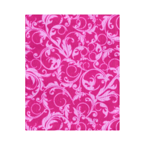 Vintage Swirls Hot Pink Duvet Cover 86"x70" ( All-over-print)