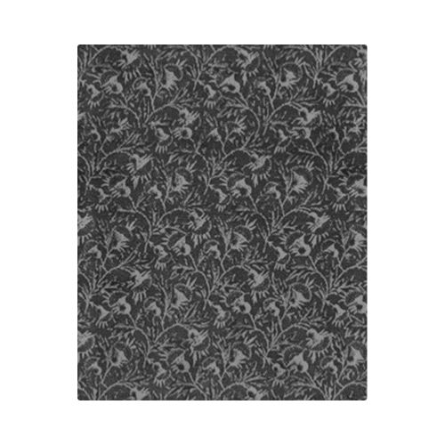Vintage Floral Charcoal Black Duvet Cover 86"x70" ( All-over-print)
