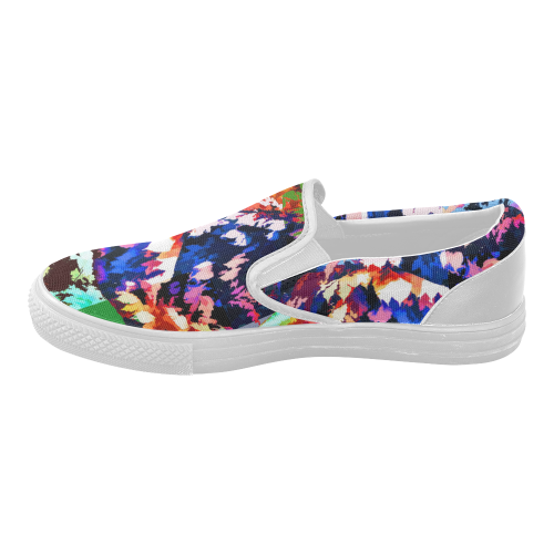 Foliage Patchwork #7 - Jera Nour Women's Slip-on Canvas Shoes (Model 019)